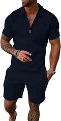 UOUA Mens Summer Track Suits 2 Piece Shorts Sets - Comfortable are