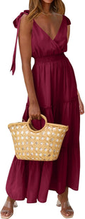 Cross Neck Tiered Maxi Dress - Flattering Smocked Summer Sundress