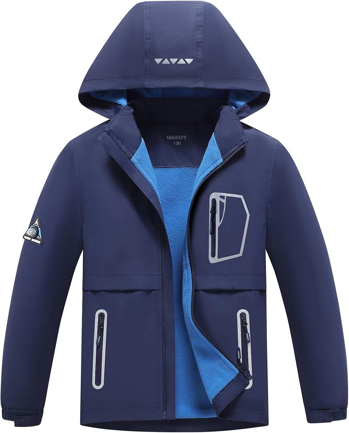 MGEOY Boys Girls Rain Jacket Lightweight Waterproof Hooded Coat