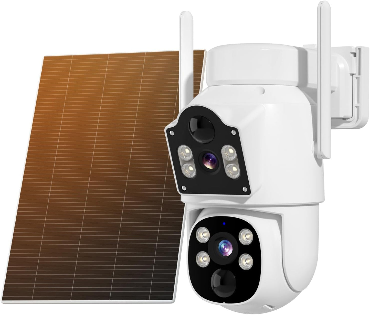 Hiseeu Dual Lens Wireless Solar Camera with Color Night Vision