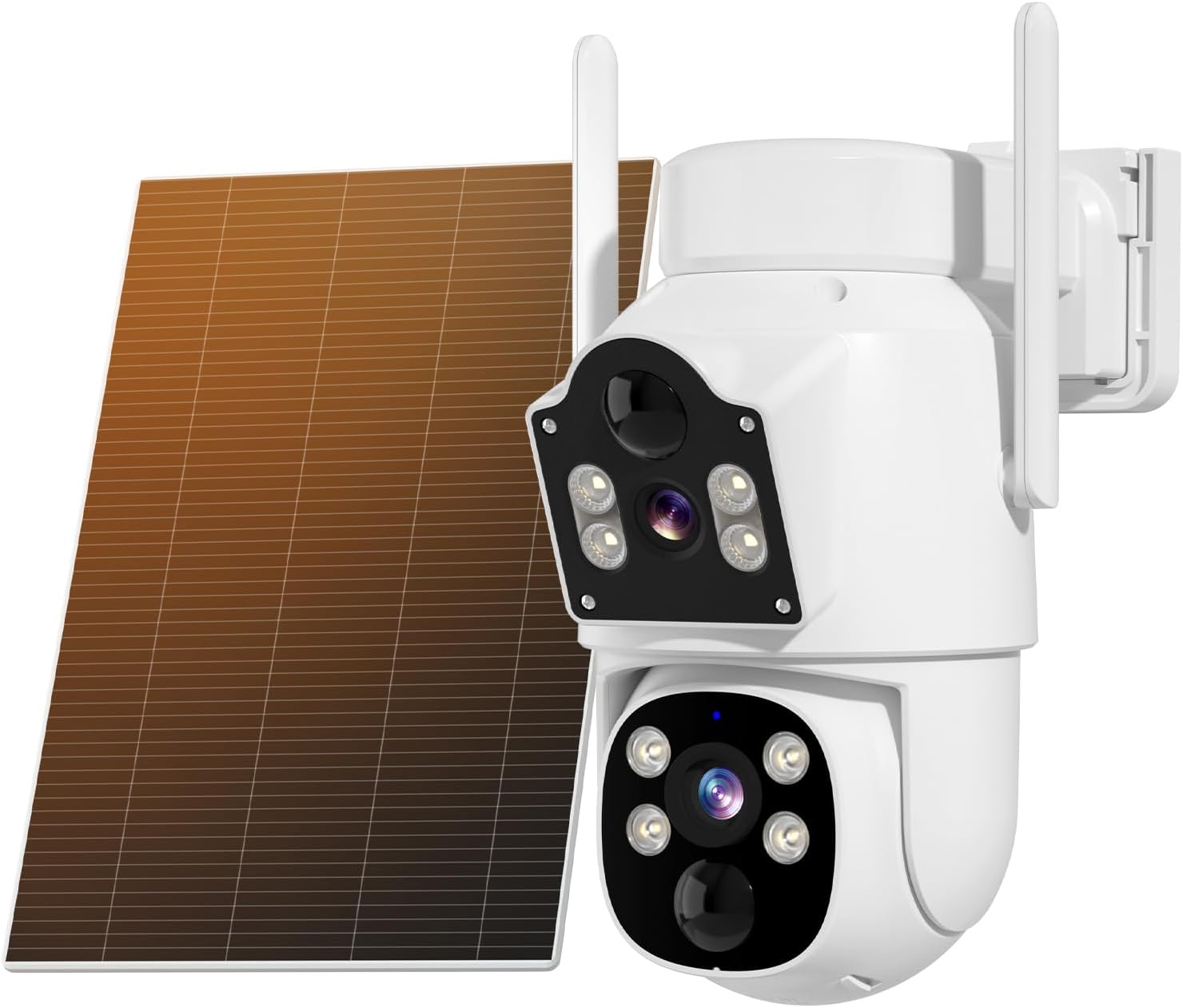 Hiseeu Dual Lens Wireless Solar Camera with Color Night Vision