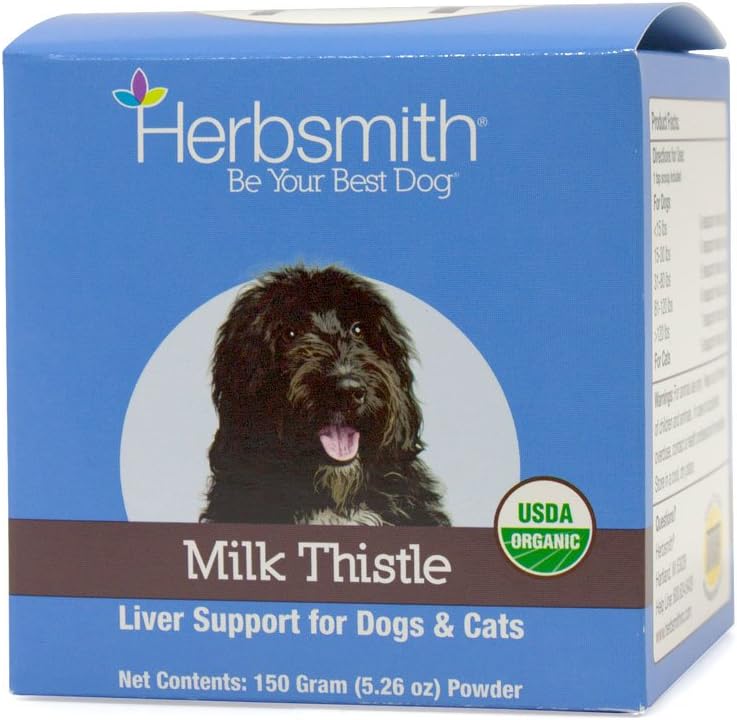 Herbsmith Organic Milk Thistle for Dogs and Cats Liver Support