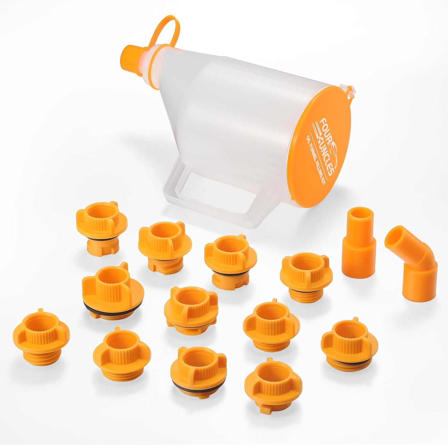 15-Piece No-Spill Engine Oil Funnel Kit for Easy Automotive Use