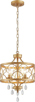 Small Crystal Chandelier for Modern Farmhouse Style Decor