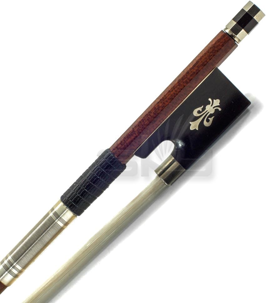 PAITITI 4/4 Violin Bow with Pernambuco Skin and Silver Wrap