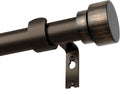 Dark Brown Curtain Rods 72 to 144 in Adjustable Heavy Duty Rod
