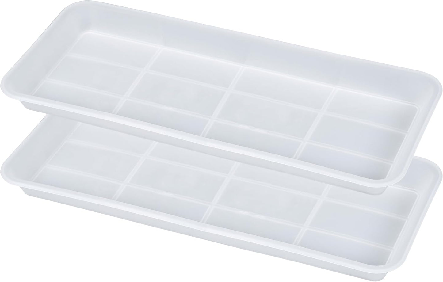 4 Pack of Rectangular Plant Tray Saucers for Indoor and Outdoor