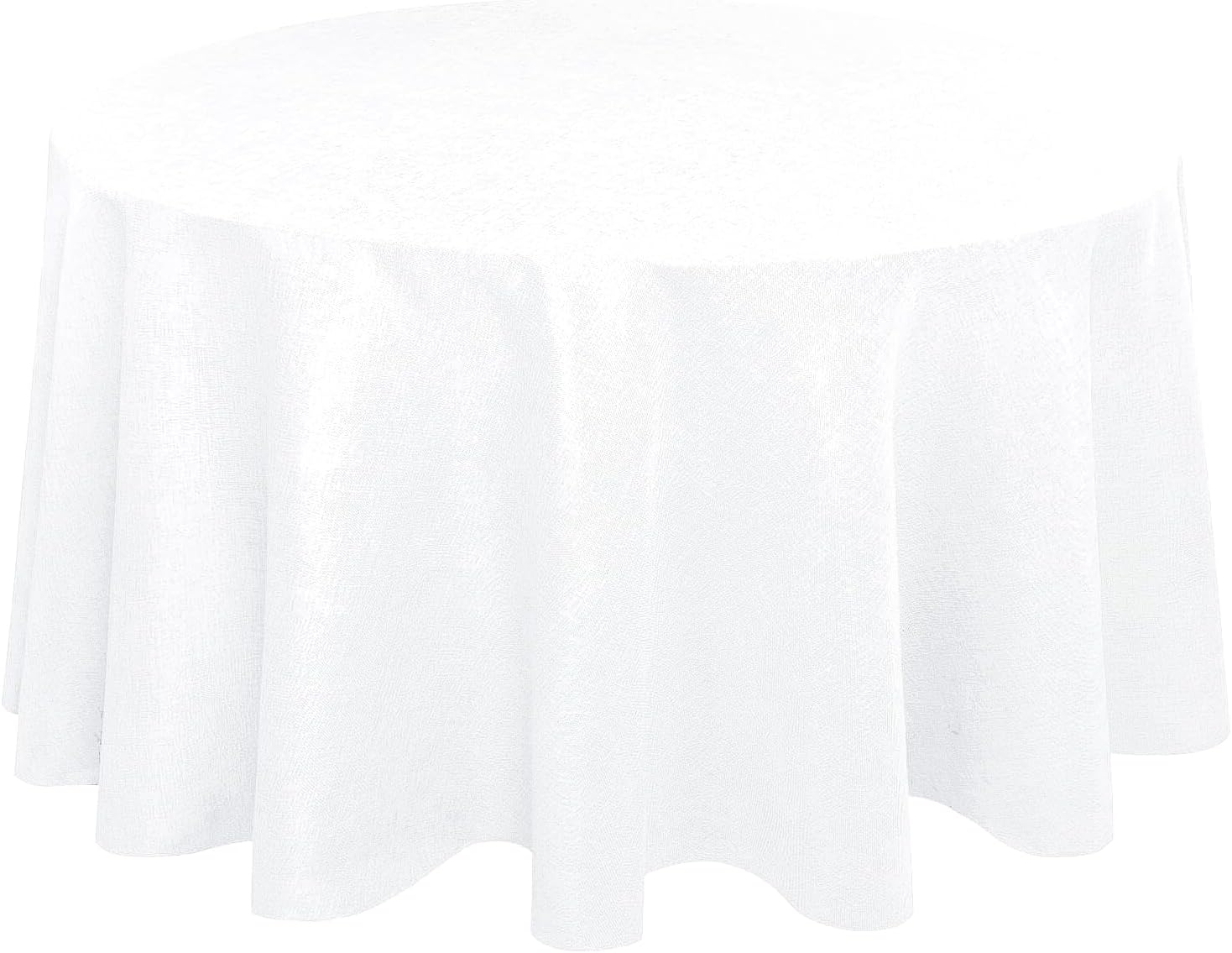Hiasan Round Linen Tablecloth 120 Inch for Dining Room Use