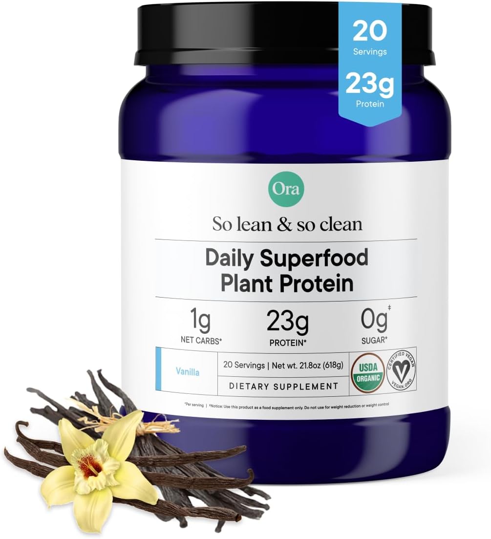 Ora Organic Plant-Based Protein Powder for Lean Muscle Growth
