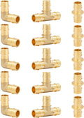 SUNGATOR 15 Pack Pex A Expansion Fittings 3/4 in - Durable Brass Set
