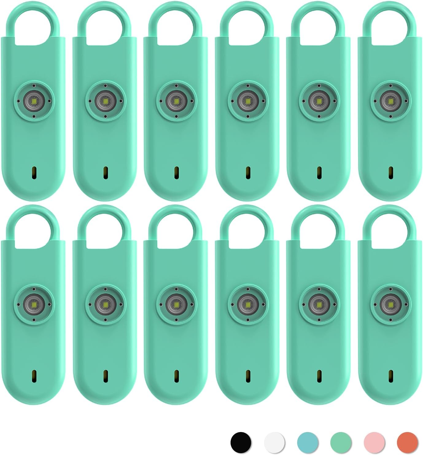 140dB Personal Safety Alarm for Women - 12 Pack Keychain Set