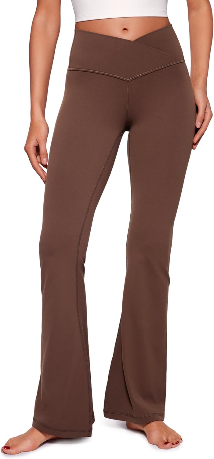 CRZ YOGA Butterluxe Crossover Flare Leggings for Women