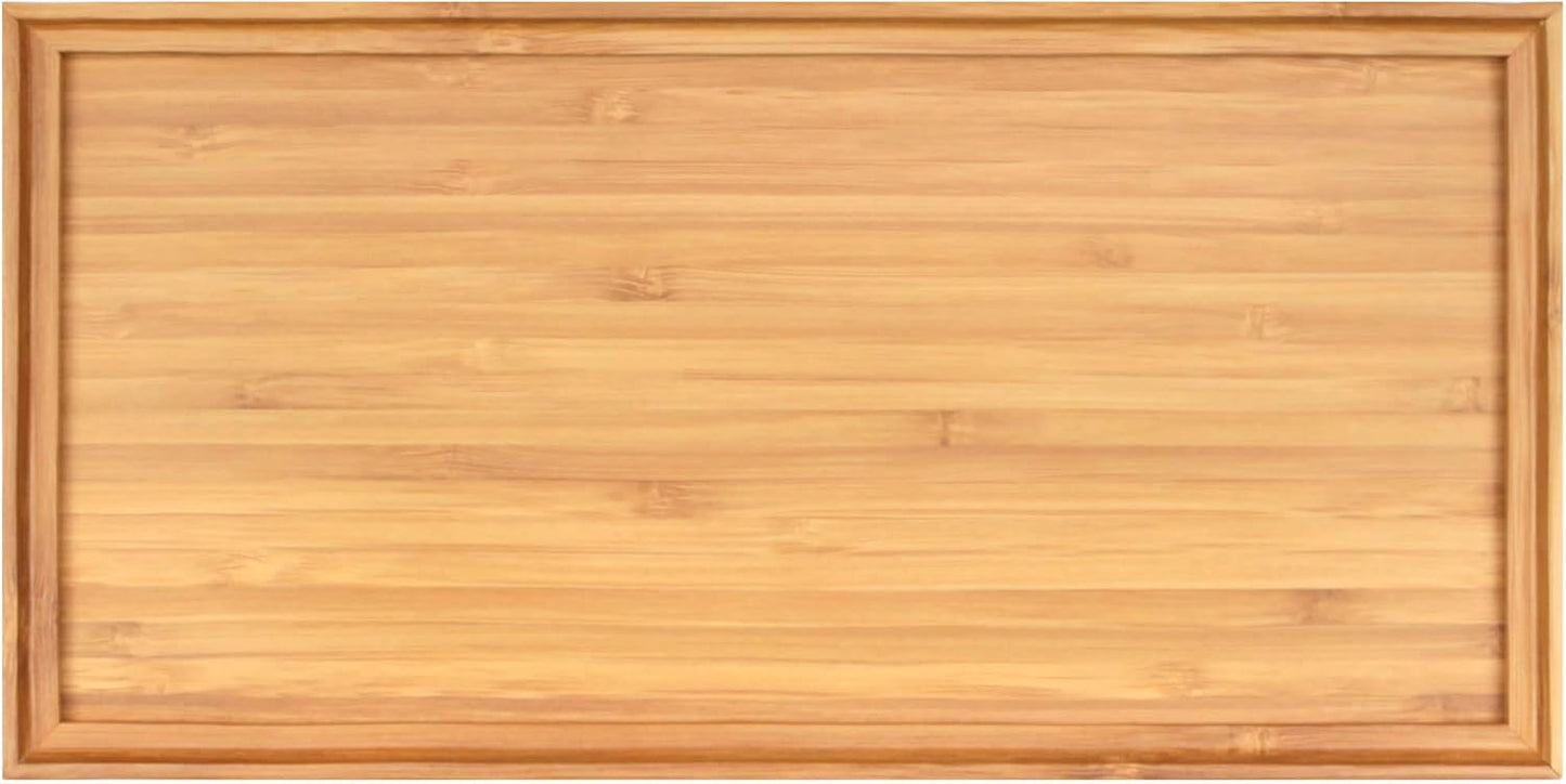 Organic Bamboo Serving Tray for Charcuterie and Snacks