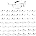 Clear Safety Glasses 50 Pack ANSI Z87.1 - Bulk Eye Protection