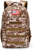 Camo Backpack 40L for Boys - Military School Bag with USB Port