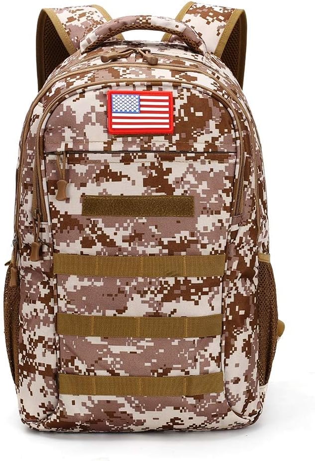 Outdoor Plus Camo Backpack: 40L Military Bookbag with USB Port