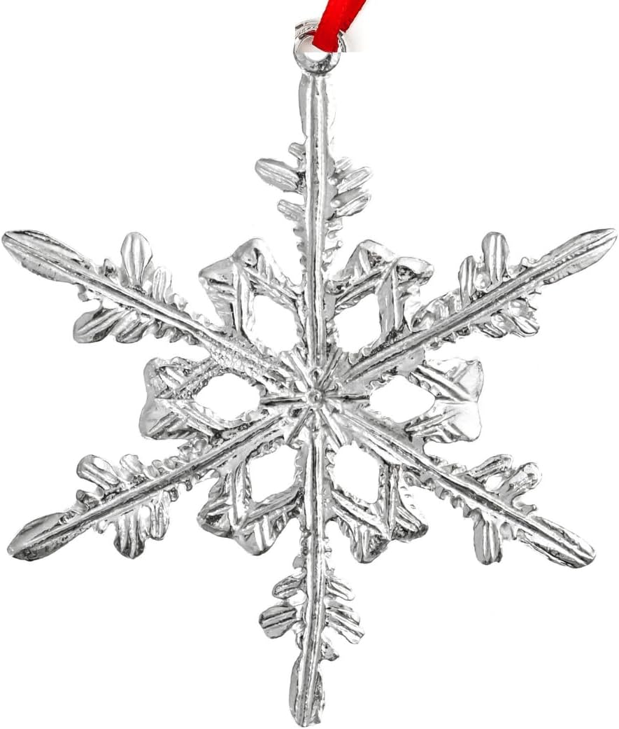 Handmade Snowflake Gift Set of 7 - Unique Metal Ornaments
