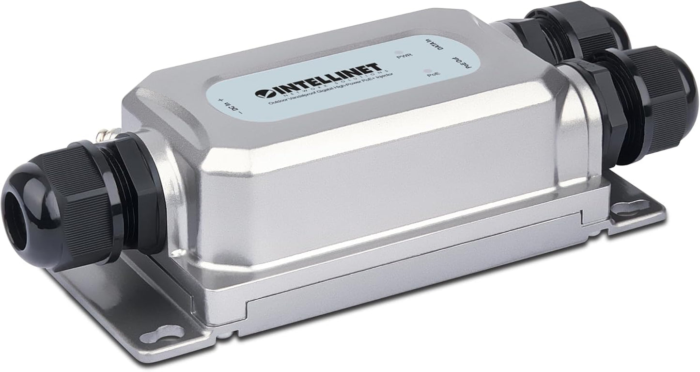 Intellinet Outdoor Industrial Gigabit PoE+ Injector for Power