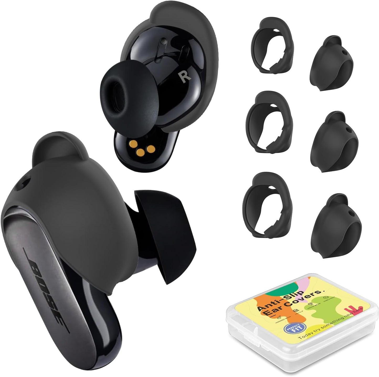 Silicone Sport Ear Hook Covers - 3 Pairs for Bose Earbuds - Anti-Slip Accessories