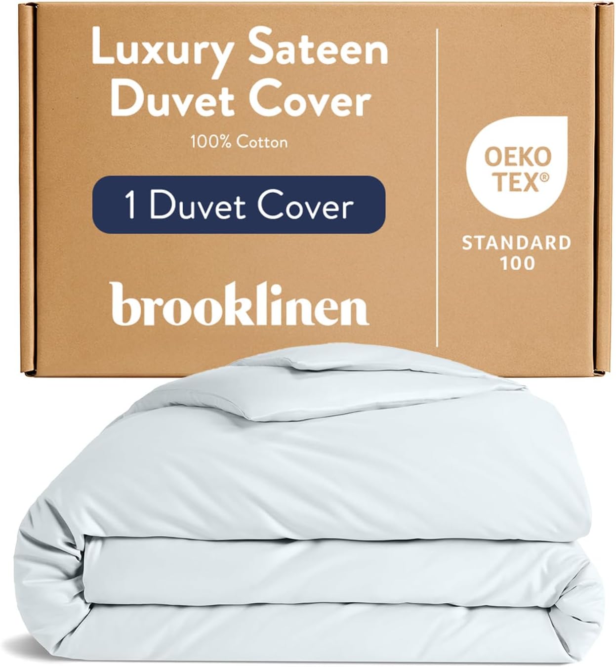 Luxury Sateen Duvet Cover King Size with Extra-Long Ties