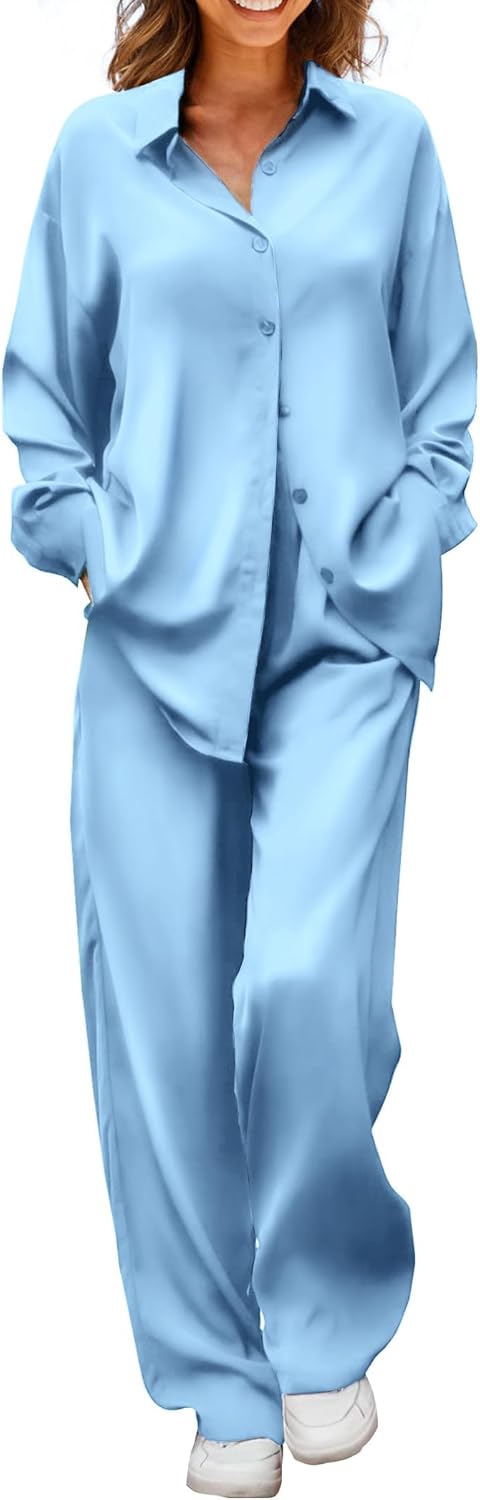 Ekouaer Womens Satin Silky Pajama Set for Ultimate Comfort