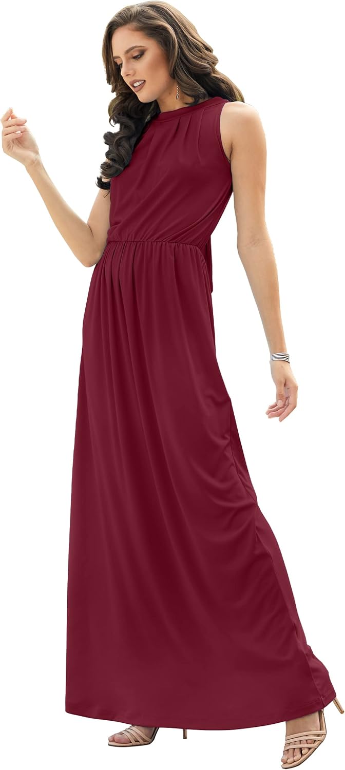 KOH KOH Sexy Sleeveless Summer Formal Flowy Casual Gown