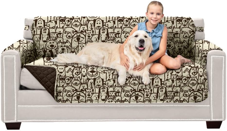 Sofa Shield Couch Slip Cover for Pets, Stain Resistant, 62 in