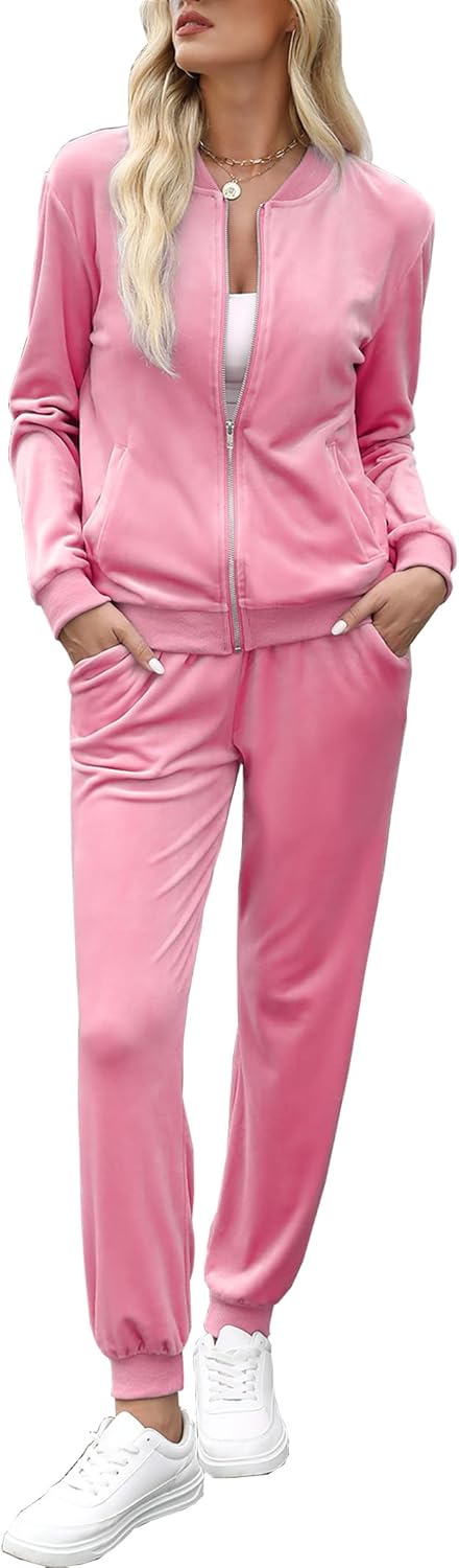 Marvmys Women's Velour Tracksuit Set for Cozy Comfort and Style