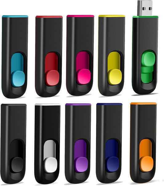 10 Pack 64GB USB Flash Drive for Easy Data Storage and Transfer