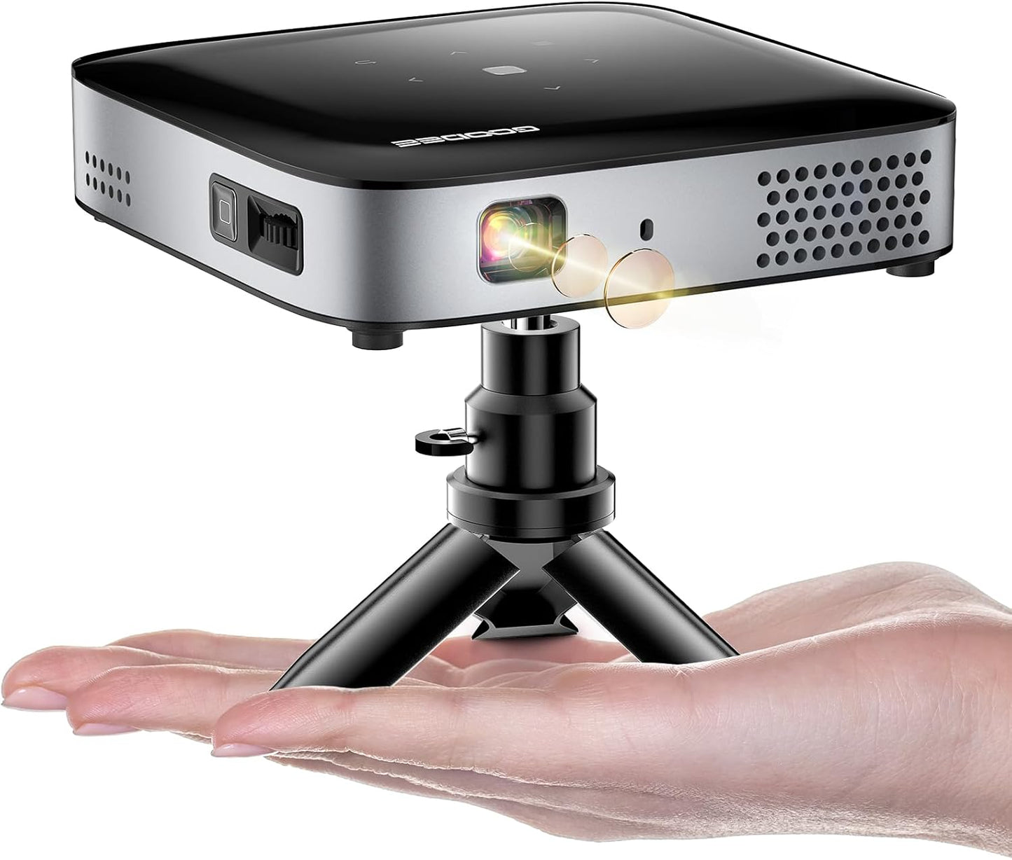 Portable 4K Mini Projector with Rechargeable Battery