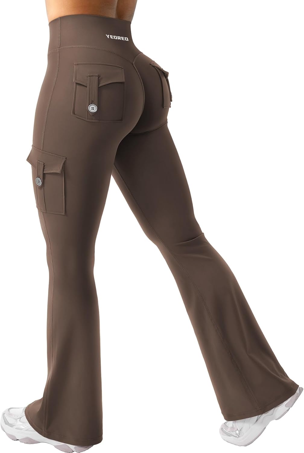 YEOREO CoreFlex Women Workout Flare Leggings with Pockets