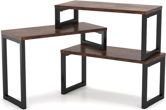 MEBRUDY 3-Tier Desk Shelf: Adjustable Storage Savior