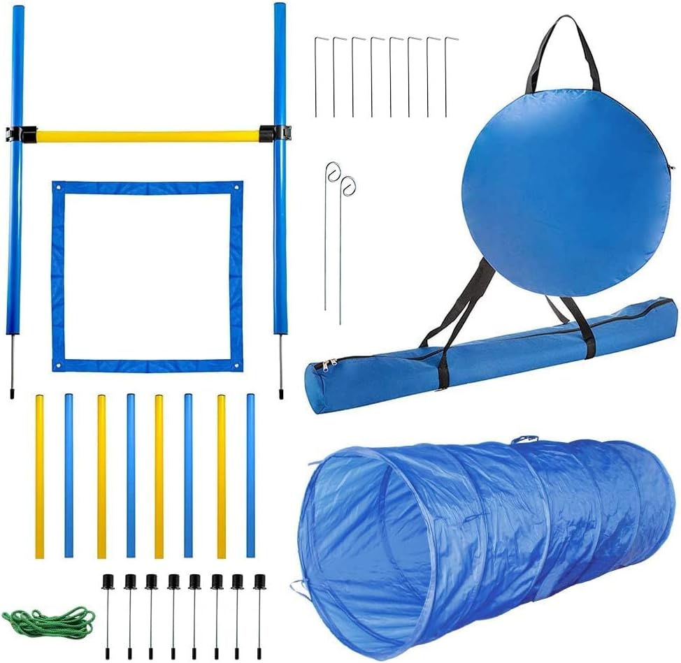 Complete Dog Agility Training Equipment for Outdoor Fun