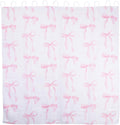 Pink Bow Shower Curtain - Modern Coquette Chic