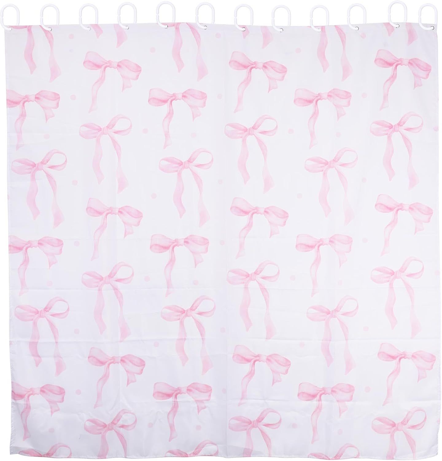Pink Bow Shower Curtain - Modern Coquette Chic
