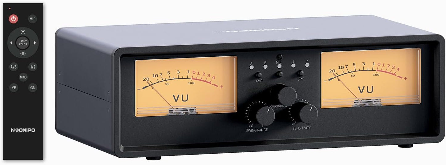 NEOHIPO ET30 VU Meter Amplifier Speaker Selector Switch Box