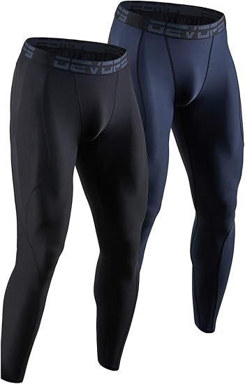 DEVOPS Men's Compression Pants Athletic Leggings with Pocket Options
