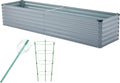 8x2x1.5ft Galvanized Raised Garden Bed - Durable Outdoor Planter