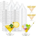 100 Pack Plastic Martini Glasses 5 Oz Mini Dessert Cups - Clear Party