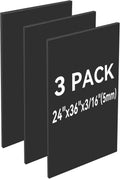 3 Pack Black Foam Board 24in x 36in 3/16in Thick - Sturdy Poster