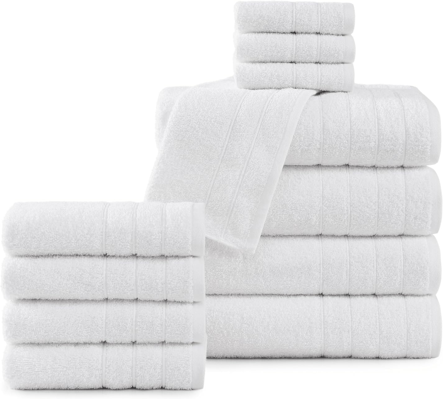 Casa Platino 100% Cotton Luxury Bathroom Towel Set - 12 Pcs