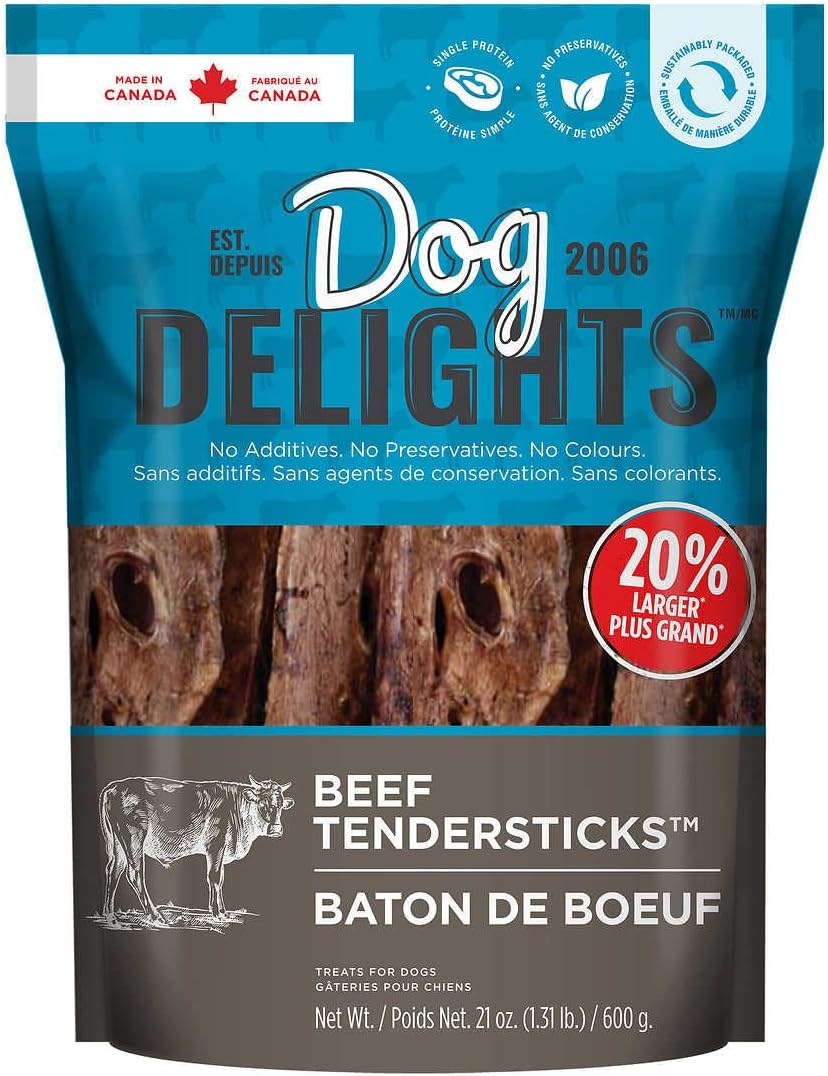 Beef Tendersticks for Dogs - Pure Canadian Treats Without Additives