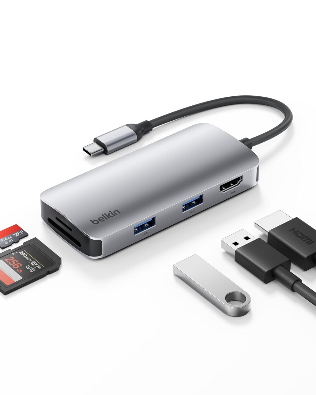 Belkin USB-C Hub 5-in-1 Multiport Adapter for Seamless Connectivity