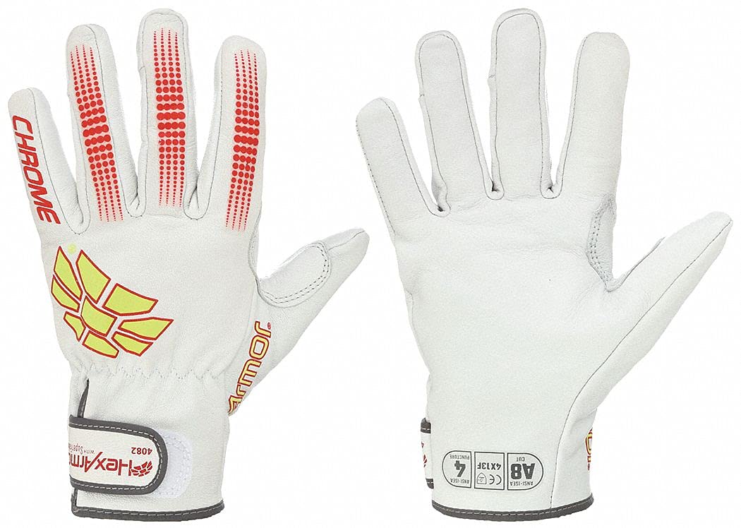HexArmor Cut-Resistant Insulated Leather Work Gloves for Comfort