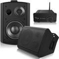 pohopa 5.25 in Outdoor Speakers with Bluetooth Amplifier - All-Weather