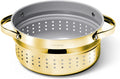 Caraway Steamer Stainless Steel Steamer with Handles - Large 6.5qt