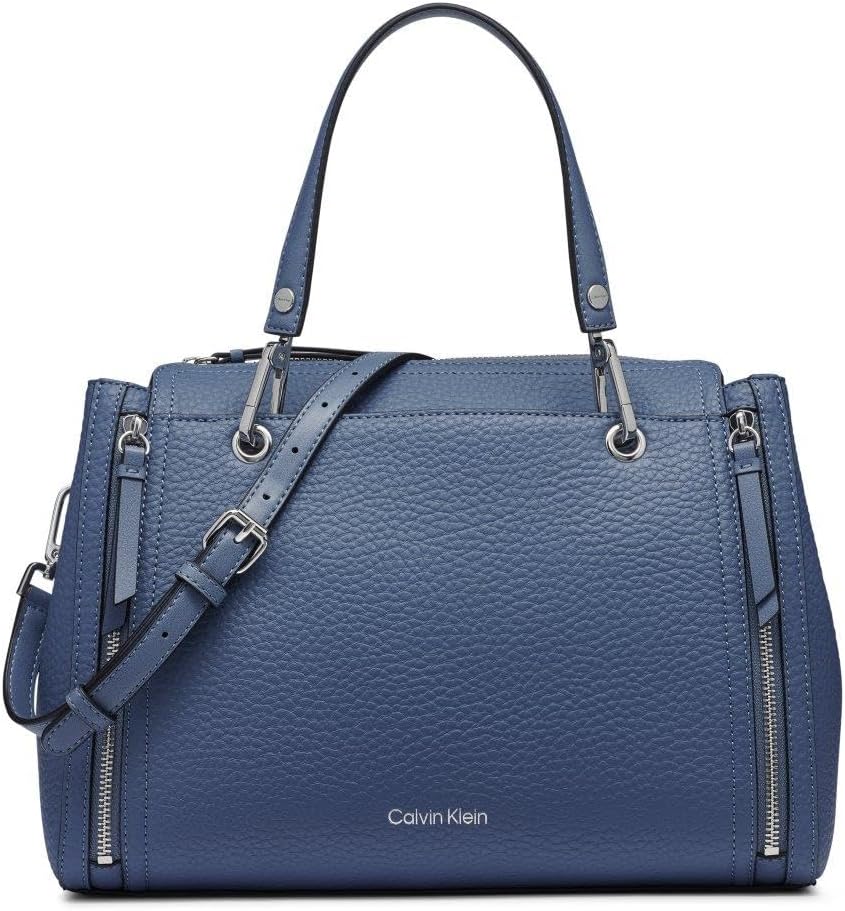 Calvin Klein Bubble Lamb Satchel: Stylish Vegan Leather Purse