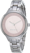 Nine West Women's Bracelet Watch - Elegant Pink Sunray Dial