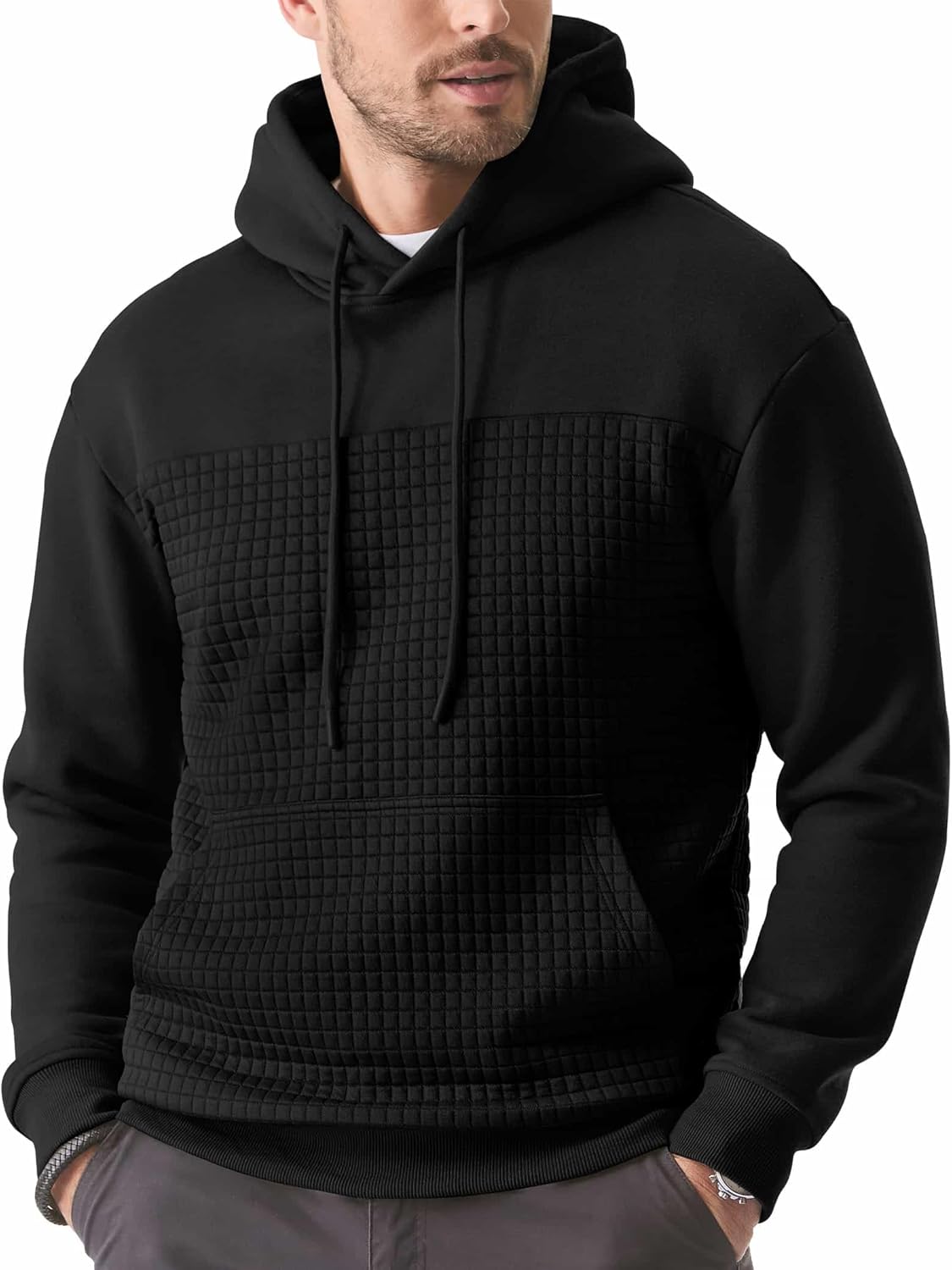 JMIERR Cozy Men's Hooded Sweatshirt | Warm Fleece Pullover