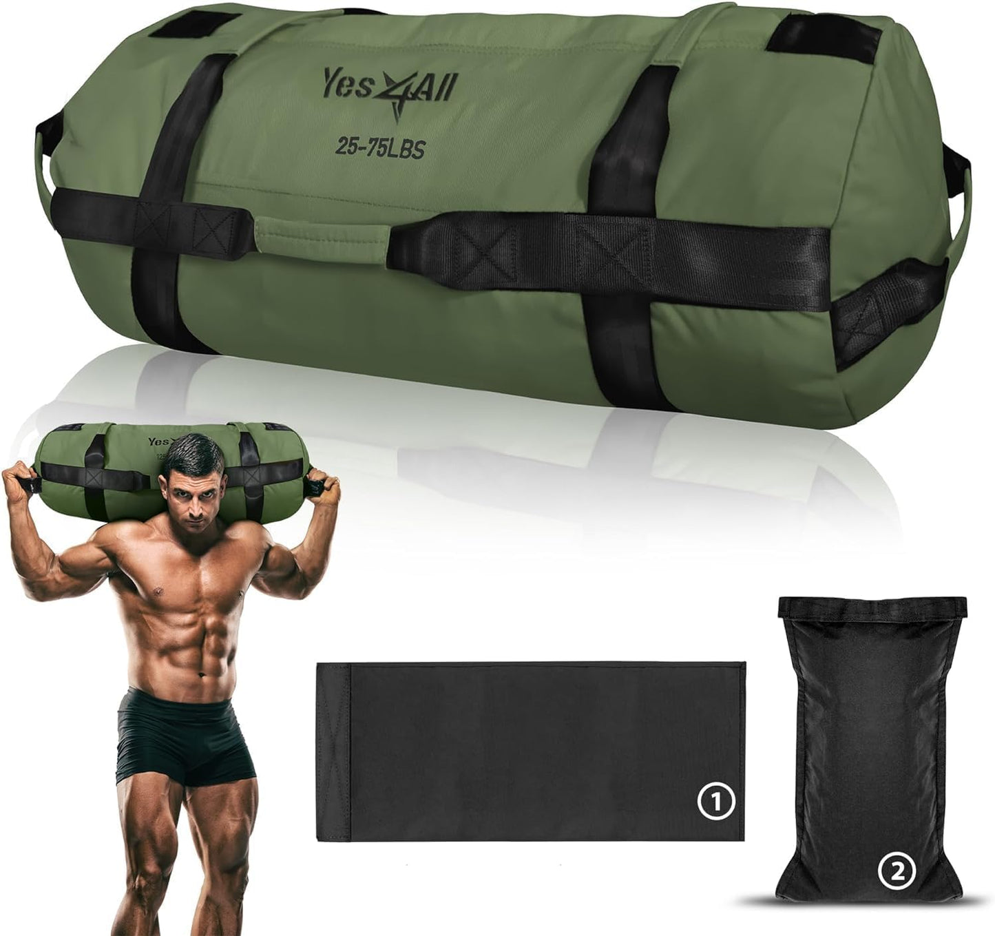 Yes4All Adjustable Sandbags for Weight Training and Fitness